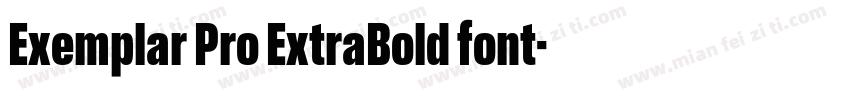 Exemplar Pro ExtraBold font字体转换